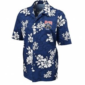 BB KING 2002 Road Show Tour Shirt XXL Blue Hawaiian Hibiscus STEADY CLOTHING USA